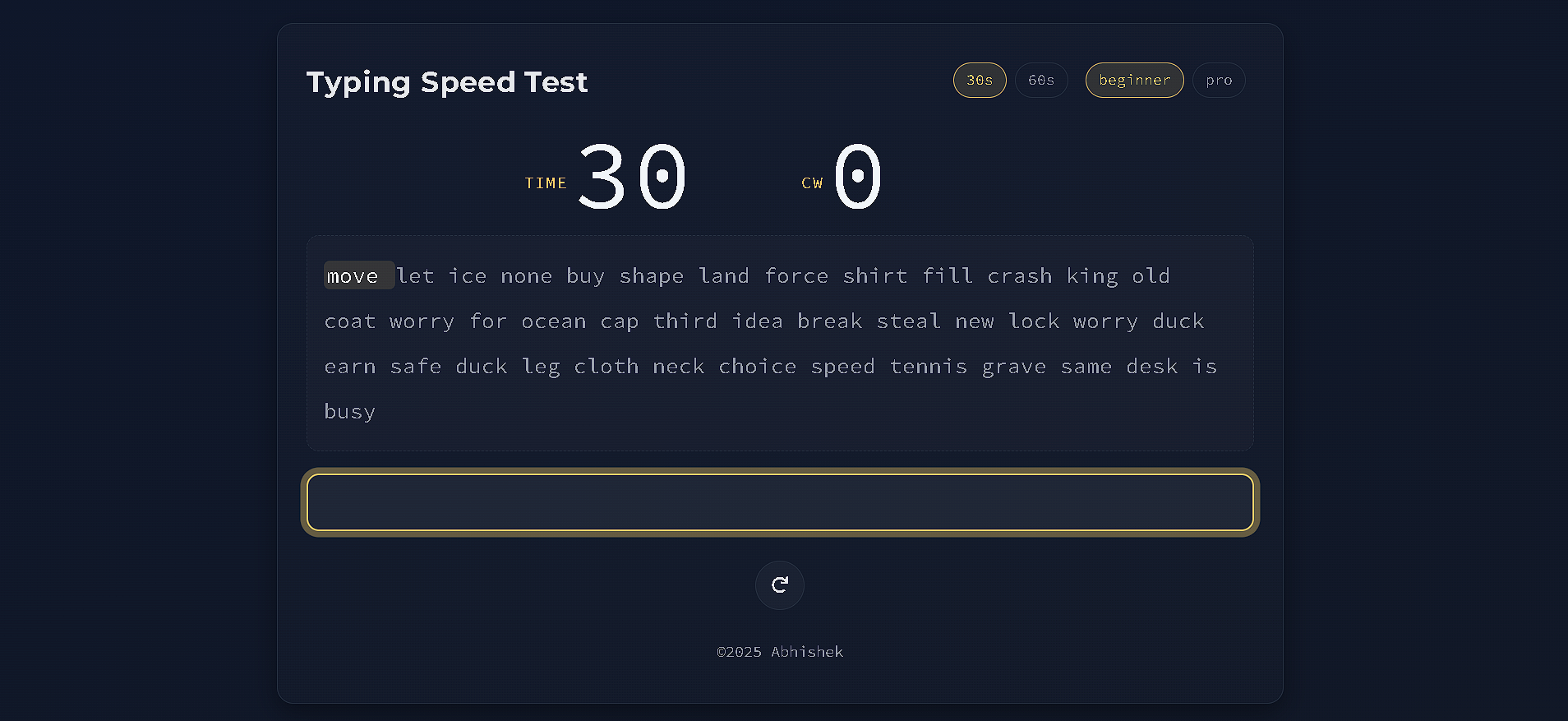 Typing Speed Test